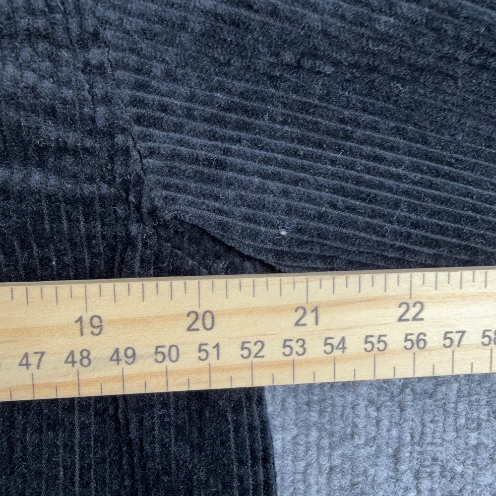 Forever 21 Shirt Womens Small Black Corduroy Button Front Cropped Pocket Top - Picture 8 of 10